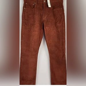 JCrew 250 Tapered Leg Corduroy in Rust NWT